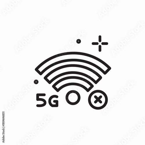 wifi 5g icon sign vector