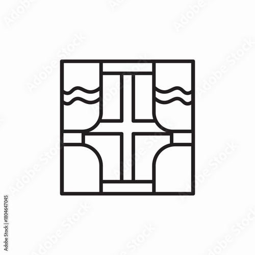 window curtains icon sign vector