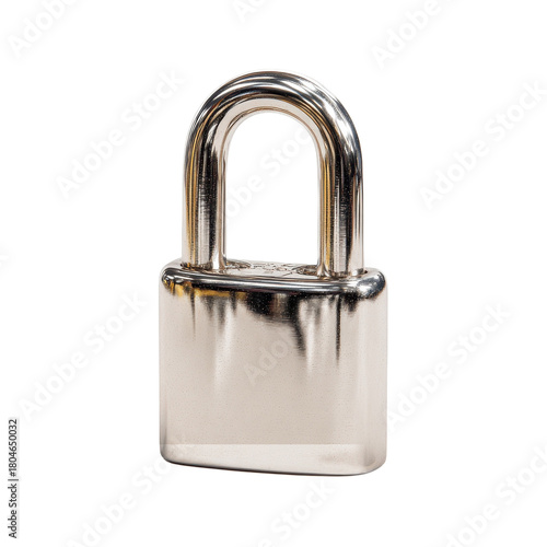 Metal padlock resting on a flat surface in bright light