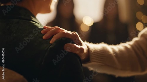 Comforting Touch - A Gesture of Support and Empathy in Times of Need.