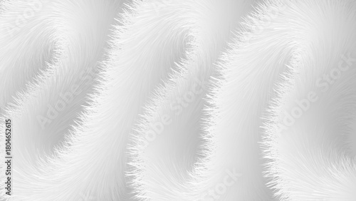 Abstract Digital Fluffy Fur Texture Background in white