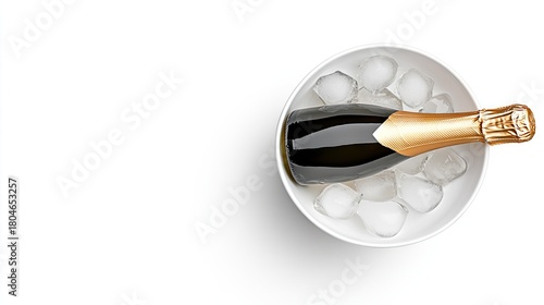 Wallpaper Mural Celebrating life with a luxurious champagne bottle nestled in an ice bucket, ready for a toast at any special occasion Torontodigital.ca