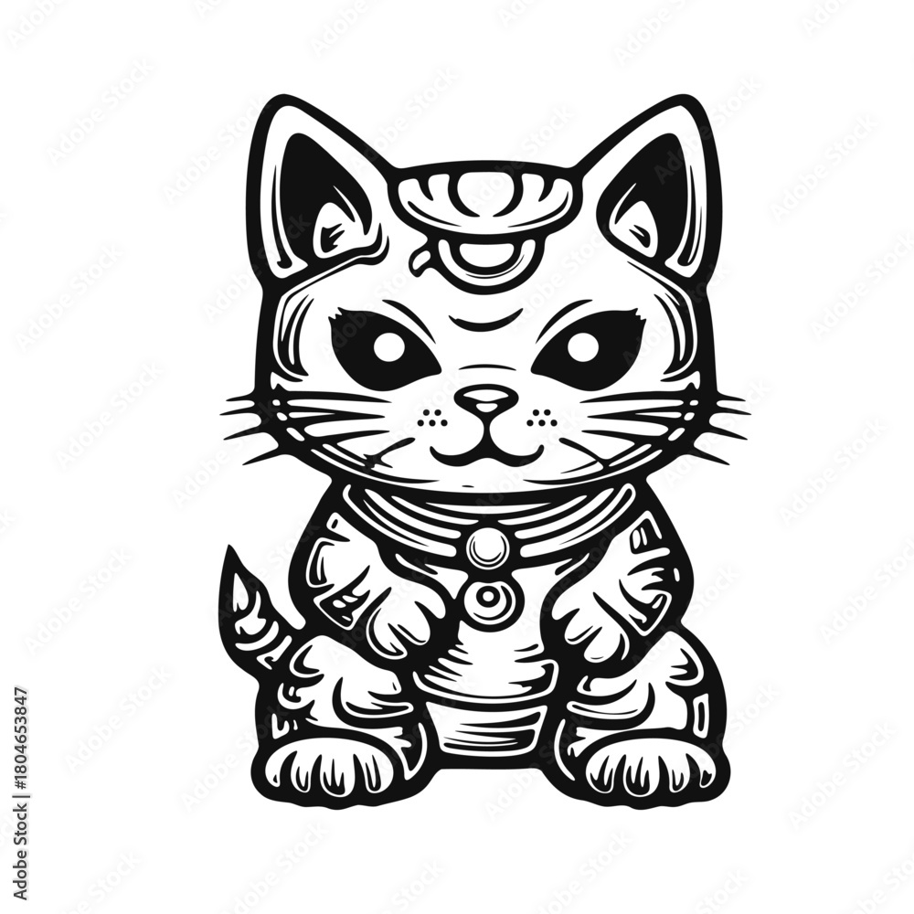 Obraz premium vector illustration of a cat