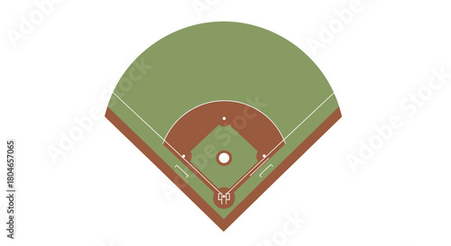 Detailed baseball field diagram ready for your team's winning strategy, perfect for planning plays and visualizing game scenarios, sports and recreation