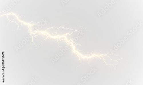 Striking lightning bolts flash dramatically across a transparent background. Perfect overlay for storm, thunder, and electric effects. Adds intensity and energy to digital or graphic compositions. Bac