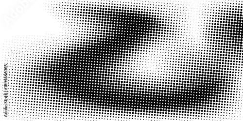 Black-white gradient halftone dots background. Pop art in vector illustration for your creative design