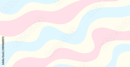 Colorful Pastel Wave fluid Background. Banner.  Abstract Business Wallpaper. Vector Illustration