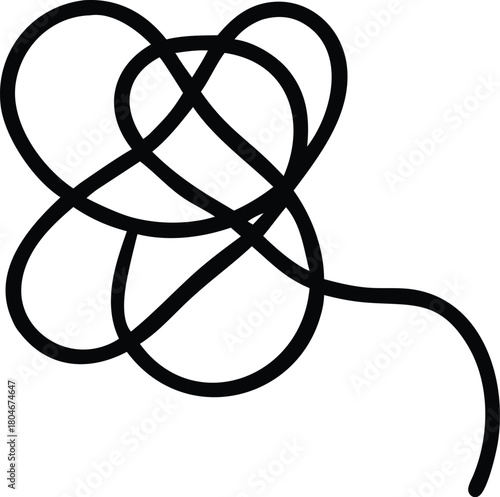 tangled thread outline icon