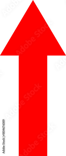 上昇トレンドや成功を表す右上向きの赤い矢印