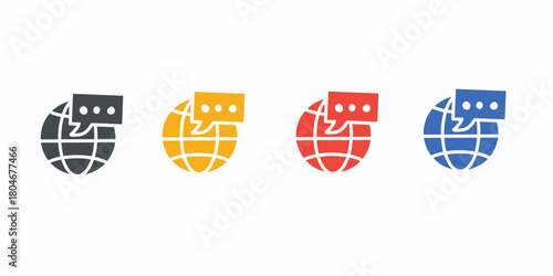 language line icon. Signs and symbols can be used for web, logo, mobile app, UI, UX