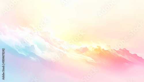 Abstract Pastel Brush Stroke Composition with Soft Blended Colors in Fluid Artistic Style