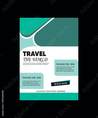 Travel agency flyer design layout