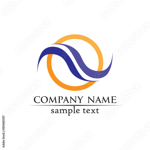 Waves beach logo and symbols template icons app