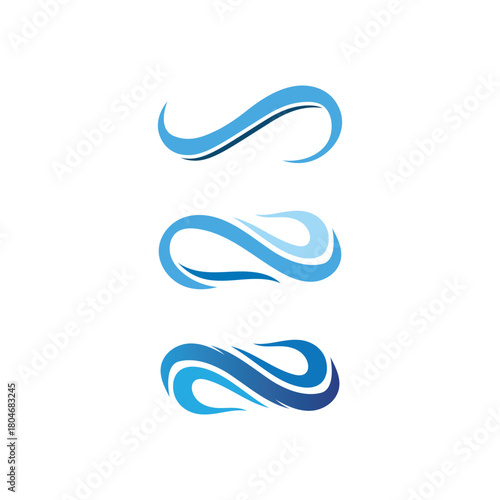 Waves beach logo and symbols template icons app