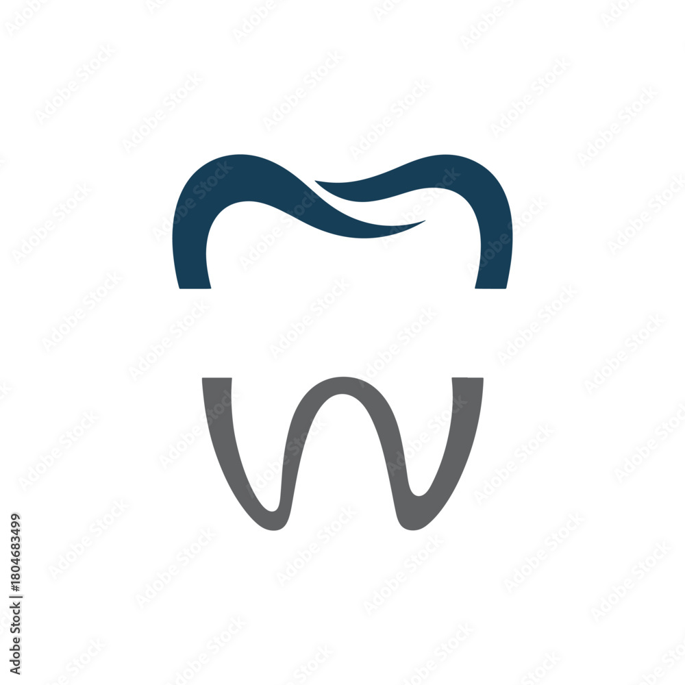Naklejka premium Abstract Dental Logo Design Vector Template