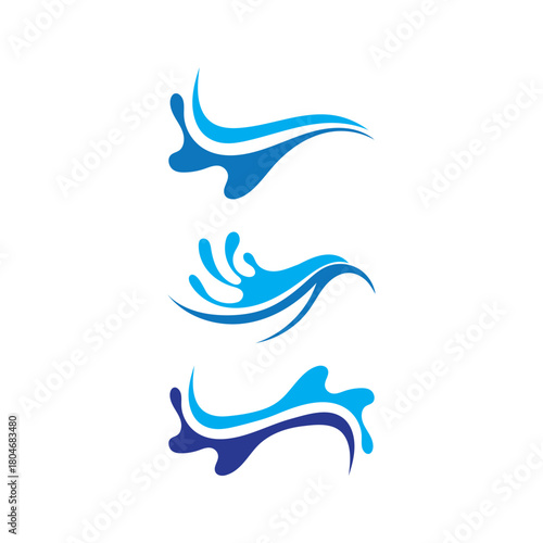 Waves beach logo and symbols template icons app