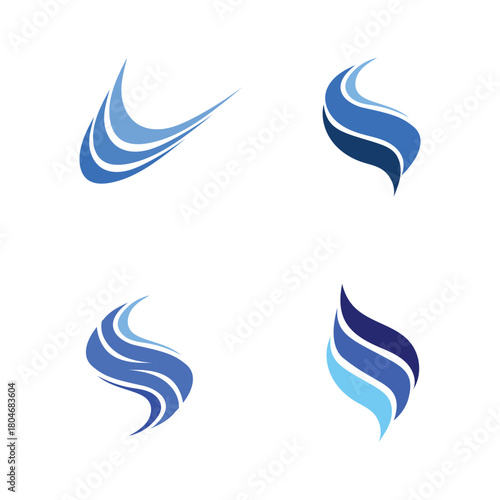 Waves beach logo and symbols template icons app