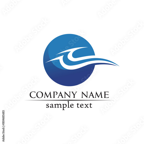 Waves beach logo and symbols template icons app