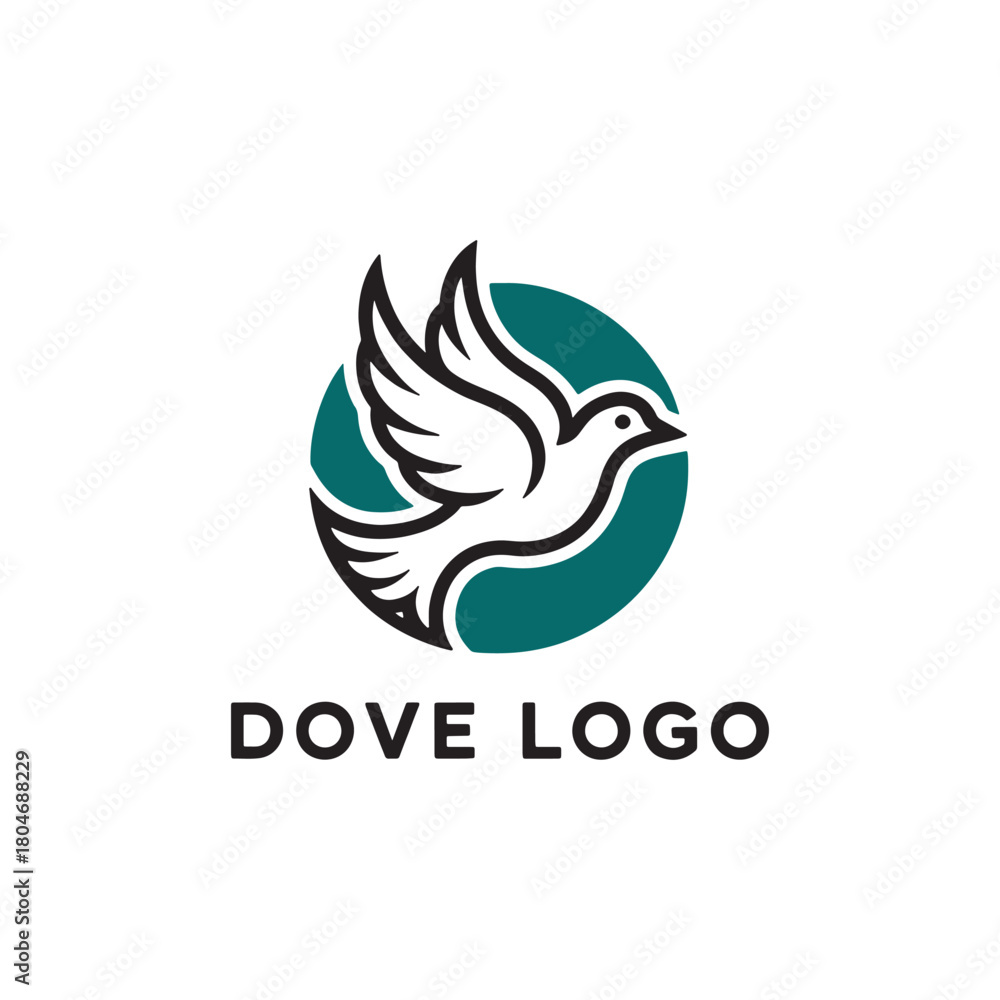 Fototapeta premium Elegant Dove Bird Logo Design Vector