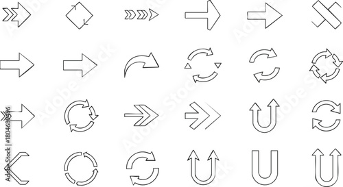 Variety of Arrow Vector Graphics for Design Projects