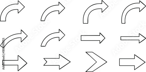 Arrow Graphics Set Vector Design Pack for Directional Icons