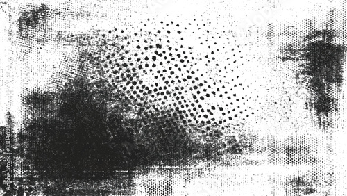 Abstract distressed halftone dot pattern grunge texture background for design Vector, illustration