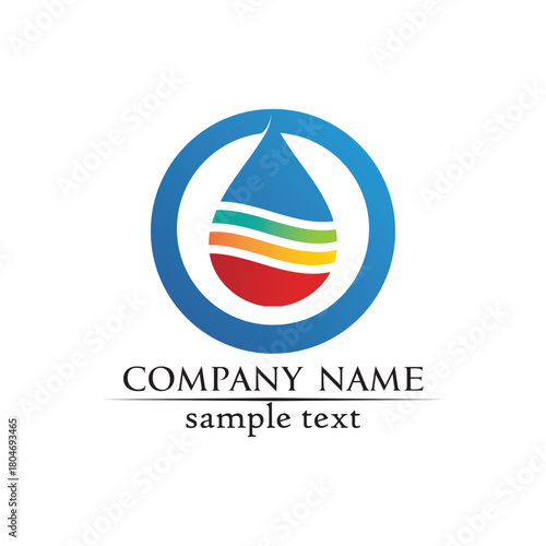 Waves beach logo and symbols template icons app