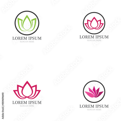  lotus flower logo and symbol  icon