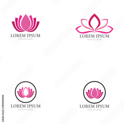  lotus flower logo and symbol  icon