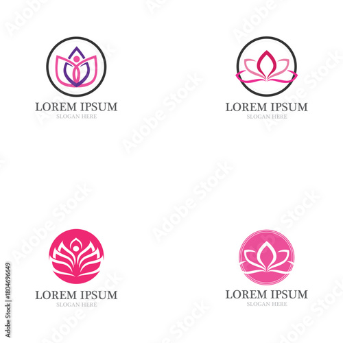  lotus flower logo and symbol  icon