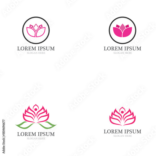  lotus flower logo and symbol  icon
