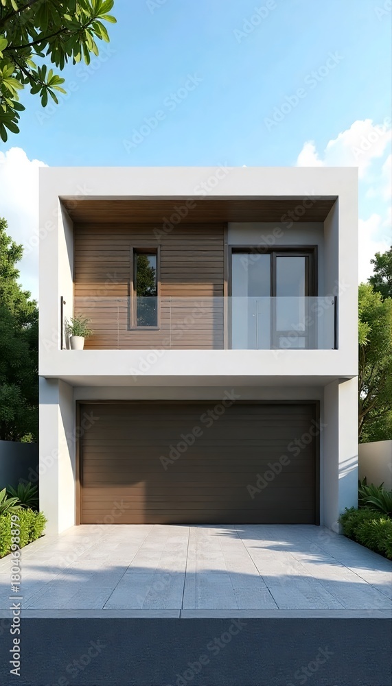 Fototapeta premium modern house with balcony