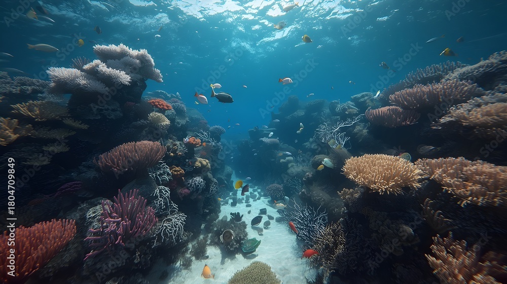 Fototapeta premium Generative AI- coral reef