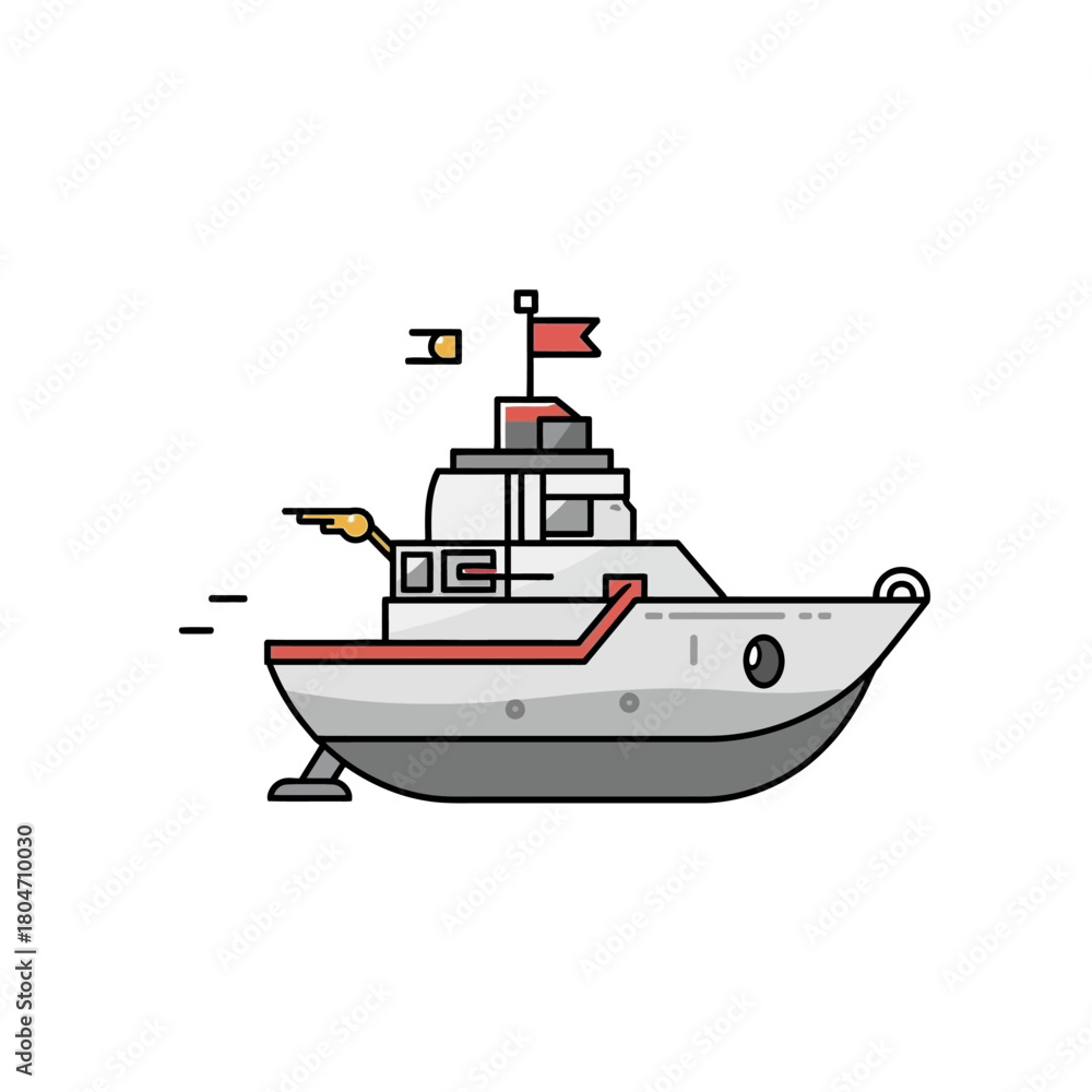Fototapeta premium Cute Ship Design Very Cool