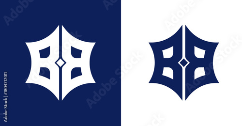 BB Letter Logo Design. Geometric BB Hexagon Letter Monogram Logo Design