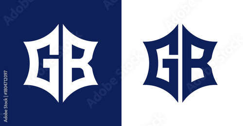 GB Letter Logo Design. Geometric GB Hexagon Letter Monogram Logo Design.