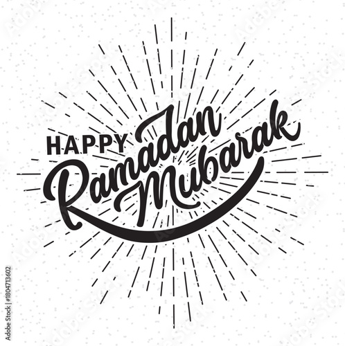 Ramadan Kareem handwritten text calligraphy. Vector illustration. Great for banner designs, greeting cards, invitations, etc.