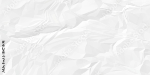 White paper rough obsolete wrinkle cardboard crumpled satin fabric ripped cloth decoration background	