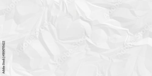 White ragged empty paper rough obsolete wrinkle cardboard crumpled satin fabric ripped cloth decoration background	
