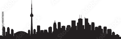 Toronto Ontario Canada cityscape silhouette skyline featuring architecture landmarks