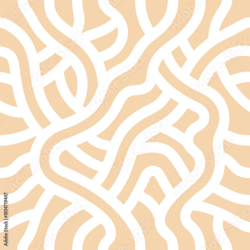 Graceful coral line structures interwoven into organic abstract harmony Seamless Pattern Design
