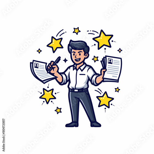 Cartoon character reviews resumes talent acquisition human resources