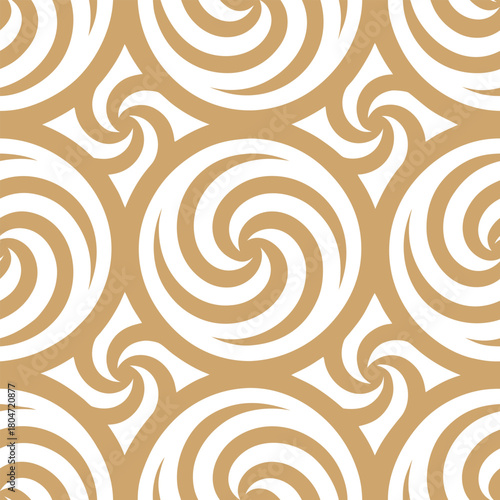 Layered circular ripple lines overlapping in fluid rhythmic motion Seamless Pattern Design
