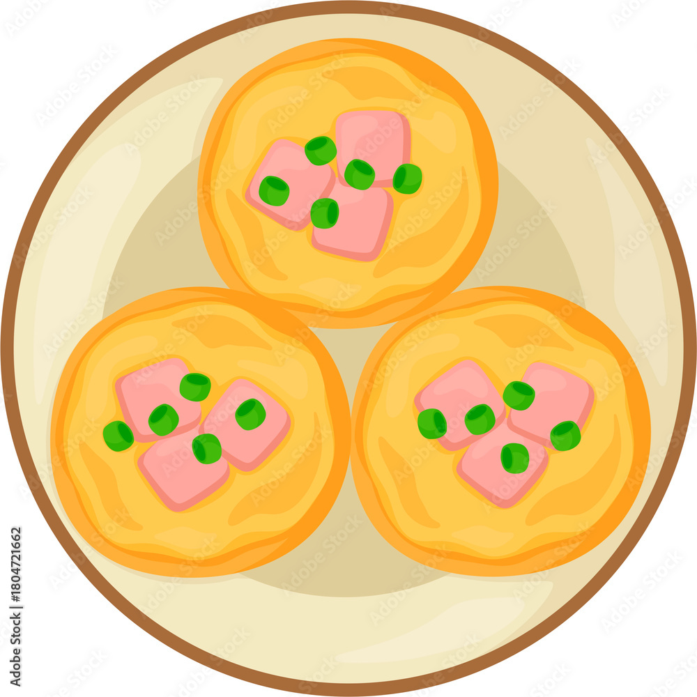Fototapeta premium illustration egg muffin