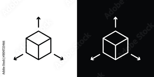 Bim icons. Vector black and line icon, EPS10