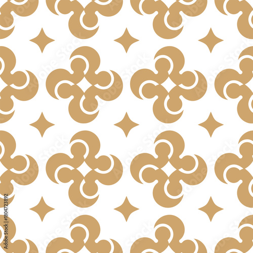 Soft organic puzzle like lobed shapes intertwining into natural unity Seamless Pattern Design
