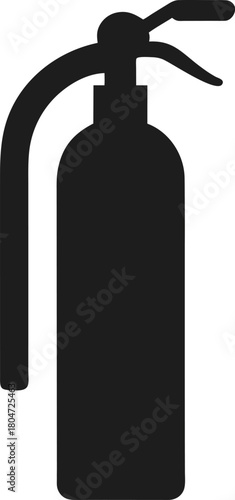 fire extinguisher silhouette vector illustration on white background