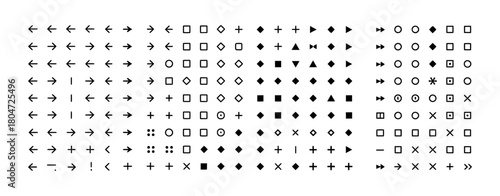 Minimalist Bullet Points – Arrows, Dots, Stars for UIUX and Info graphics