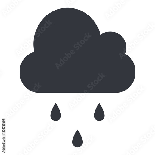 Vector Basic Icon - Rain Cloud