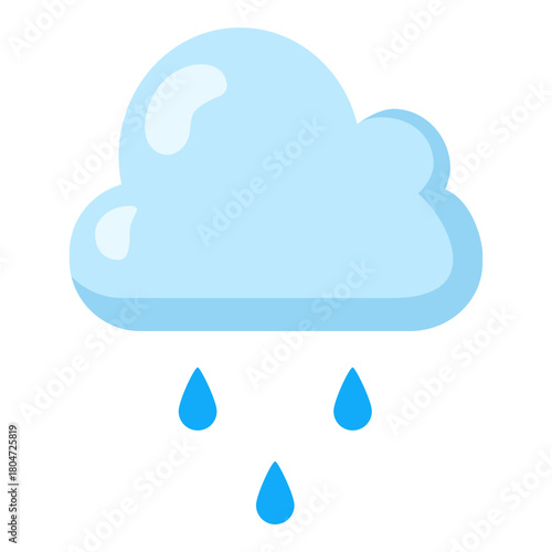 Vector Color Icon - Rain Cloud
